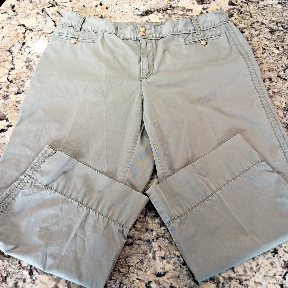 Size 14 X 22.5 Liz Claiborne Sloane Womens Capri Pants 100% Cotton